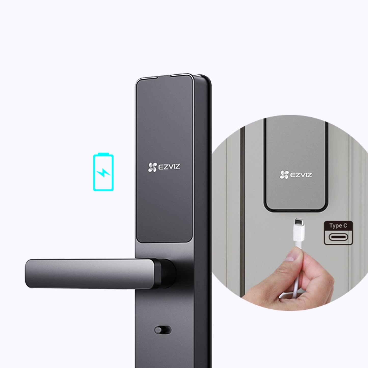 Serrure Intelligente EZVIZ DL05 charge type-c