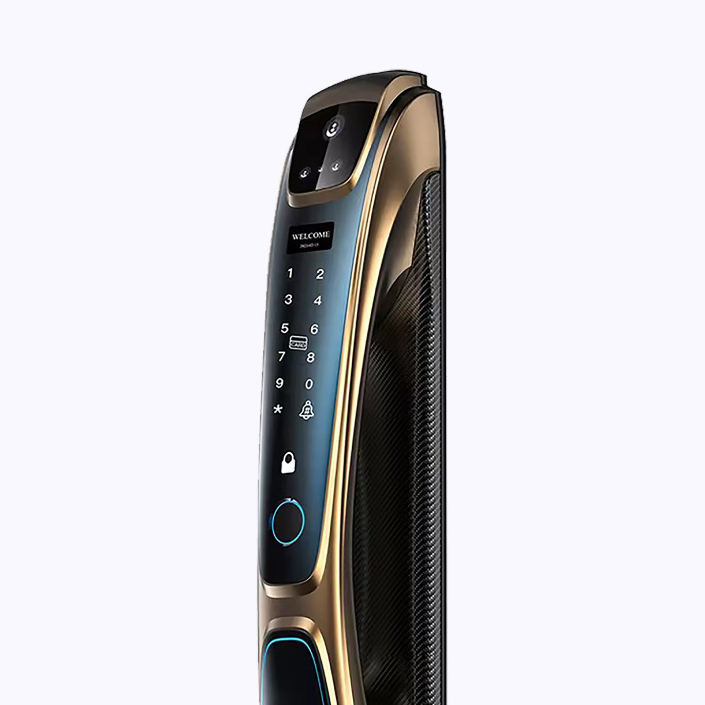 Reconnaissance faciale 3D et ouverture par empreinte digitale de la Serrure Intelligente LUX25 Face ID TECHY.