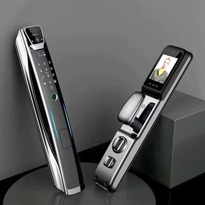 Installation de la Serrure Intelligente F12 Face ID – solution de sécurité connectée pour la domotique maison TECHY