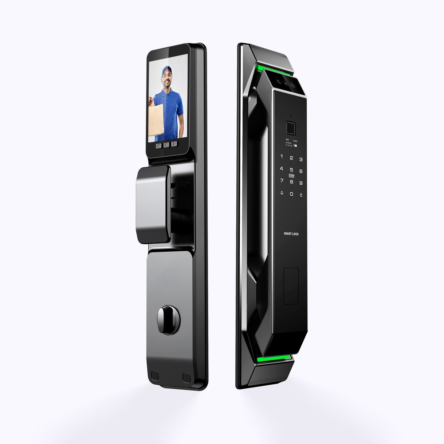 Serrure Intelligente LOCHY Face ID TECHY avec reconnaissance faciale et design moderne pour domotique maison.