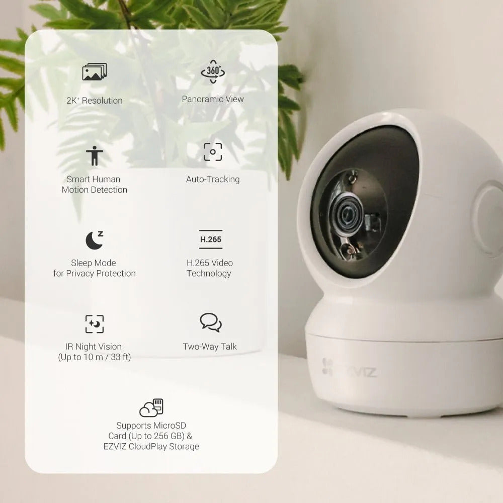 Caméra Intelligente De Surveillance 2K H6C 4MP
